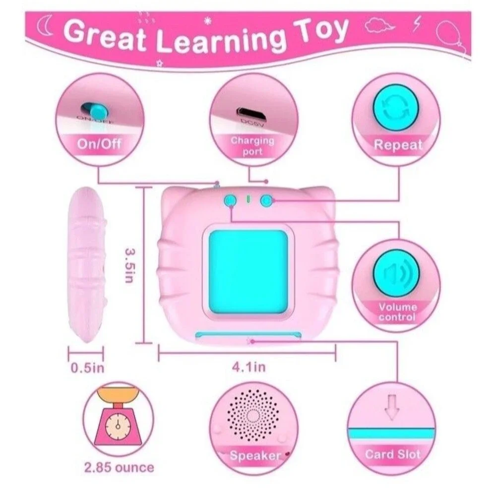 Educational Learning Talking 224 Sight Word Flash Card Toddler Electronic Reader
